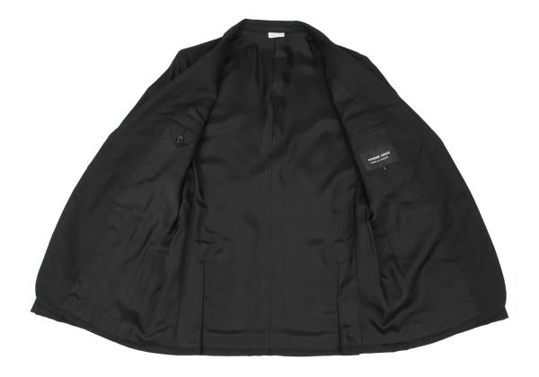 CDG Homme Deux Wool Houndstooth Snap Jacket Black Size S