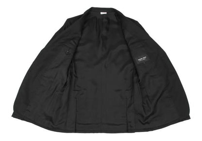 CDG Homme Deux Wool Houndstooth Snap Jacket Black Size S