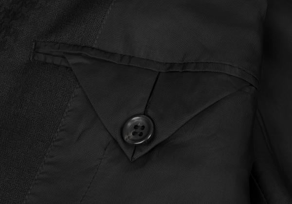 CDG Homme Deux Wool Houndstooth Snap Jacket Black Size S