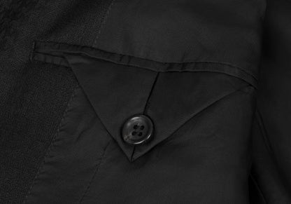 CDG Homme Deux Wool Houndstooth Snap Jacket Black Size S