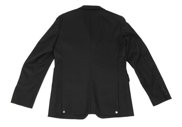 CDG Homme Deux Wool Houndstooth Snap Jacket Black Size S