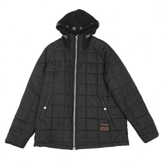 Karl Helmut Padded Quilted Hooded Jacket Black Size L