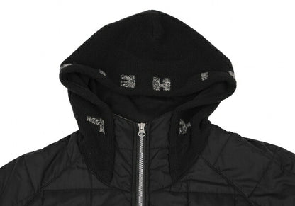 Karl Helmut Padded Quilted Hooded Jacket Black Size L