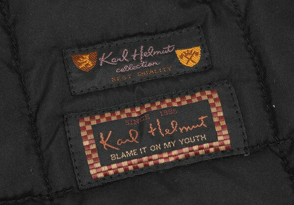 Karl Helmut Padded Quilted Hooded Jacket Black Size L