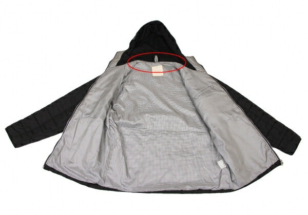 Karl Helmut Padded Quilted Hooded Jacket Black Size L