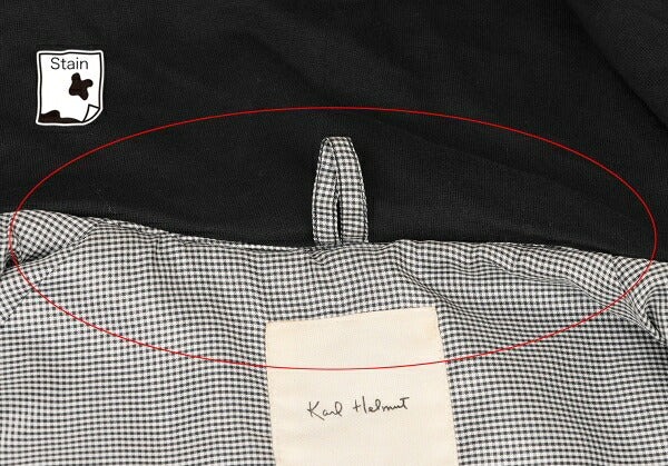 Karl Helmut Padded Quilted Hooded Jacket Black Size L