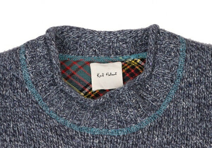 Karl Helmut Purple Wool Silk Alphabet Patch Sweater Size L
