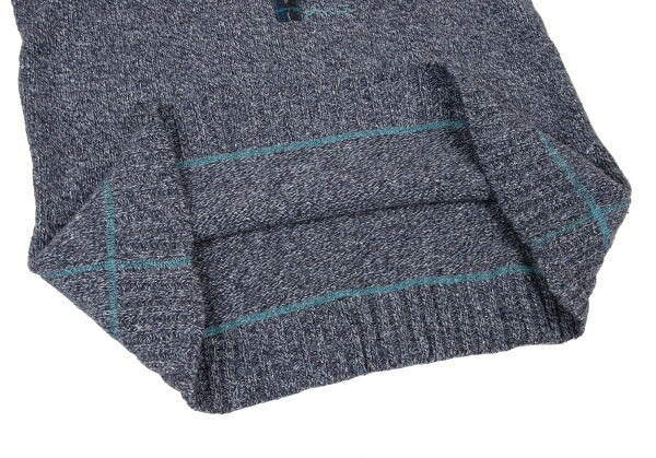 Karl Helmut Purple Wool Silk Alphabet Patch Sweater Size L