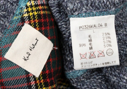 Karl Helmut Purple Wool Silk Alphabet Patch Sweater Size L