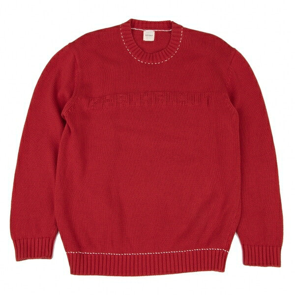 Karl Helmut Logo Cotton Knit Sweater Red Size M
