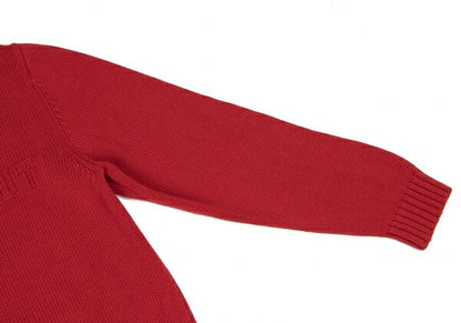 Karl Helmut Logo Cotton Knit Sweater Red Size M