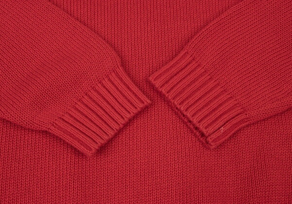 Karl Helmut Logo Cotton Knit Sweater Red Size M
