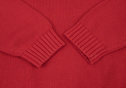 Karl Helmut Logo Cotton Knit Sweater Red Size M