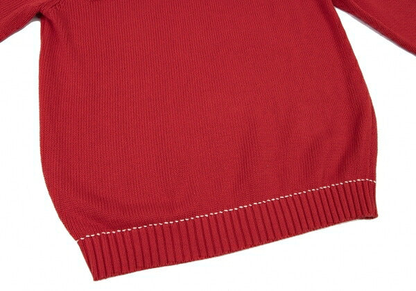 Karl Helmut Logo Cotton Knit Sweater Red Size M