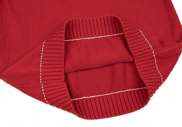 Karl Helmut Logo Cotton Knit Sweater Red Size M