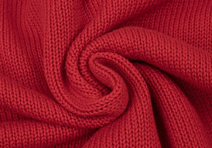 Karl Helmut Logo Cotton Knit Sweater Red Size M