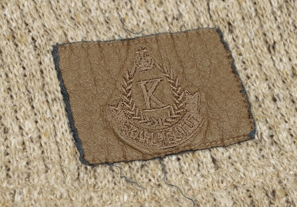 Karl Helmut Logo Stitch Raglan Knit Sweater Beige Size L