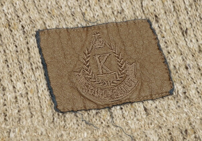 Karl Helmut Logo Stitch Raglan Knit Sweater Beige Size L