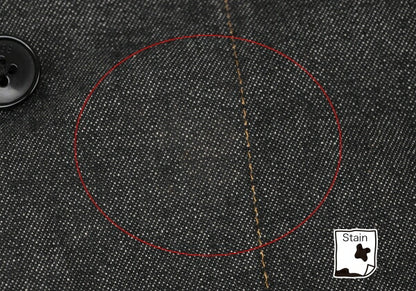 PINK HOUSE Logo Embroidered Taping Denim Jacket Black Size M