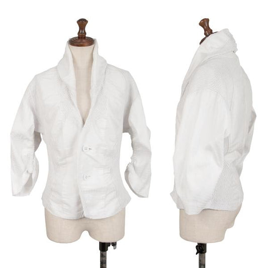 ISSEY MIYAKE 3D Steam Stretch Pleat Jacket White Size 2