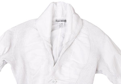 ISSEY MIYAKE 3D Steam Stretch Pleat Jacket White Size 2