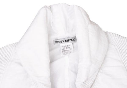 ISSEY MIYAKE 3D Steam Stretch Pleat Jacket White Size 2