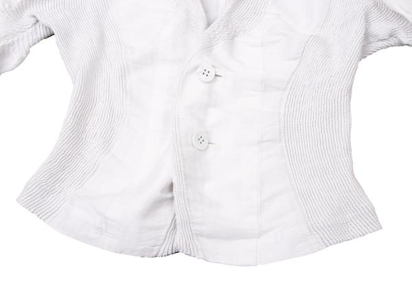 ISSEY MIYAKE 3D Steam Stretch Pleat Jacket White Size 2