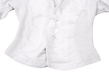ISSEY MIYAKE 3D Steam Stretch Pleat Jacket White Size 2
