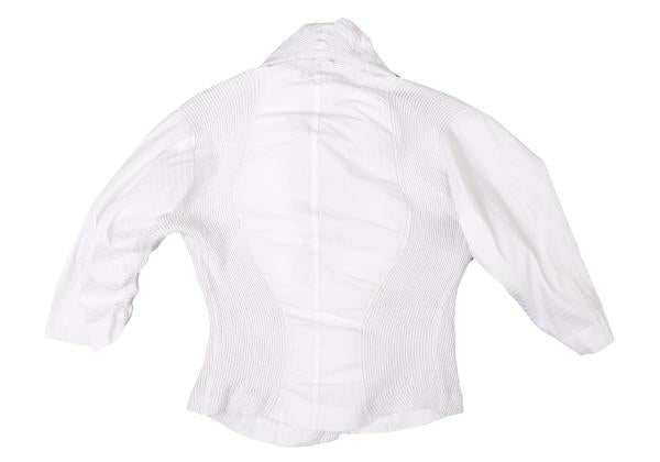 ISSEY MIYAKE 3D Steam Stretch Pleat Jacket White Size 2