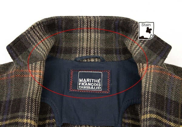 MARITHE + FRANCOIS GIRBAUD Crinkle Check Jacket Green Size M