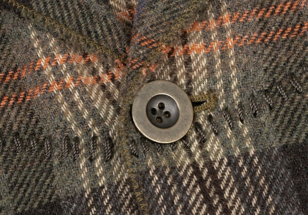 MARITHE + FRANCOIS GIRBAUD Crinkle Check Jacket Green Size M