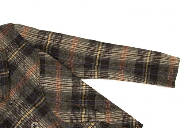 MARITHE + FRANCOIS GIRBAUD Crinkle Check Jacket Green Size M