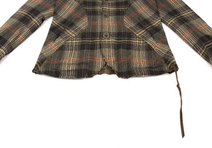 MARITHE + FRANCOIS GIRBAUD Crinkle Check Jacket Green Size M