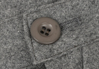 MARITHE Wool Rib Hem Belted Pants Gray Size M