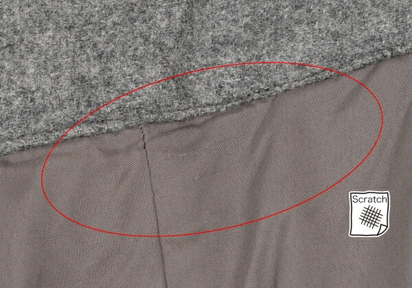 MARITHE Wool Rib Hem Belted Pants Gray Size M