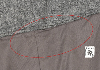 MARITHE Wool Rib Hem Belted Pants Gray Size M