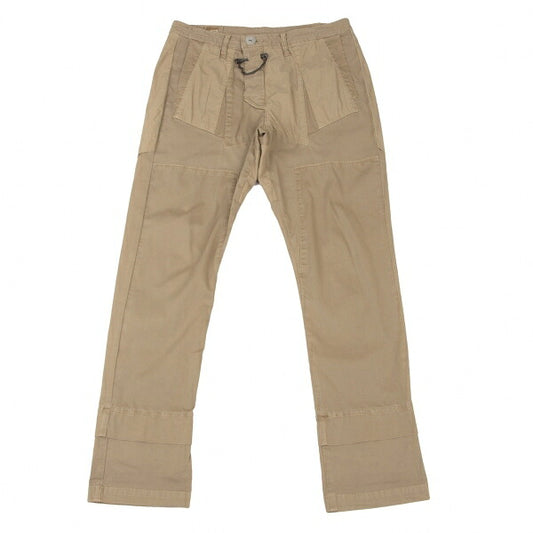 MARITHE + FRANCOIS GIRBAUD Chain Trim Pants Beige Size M