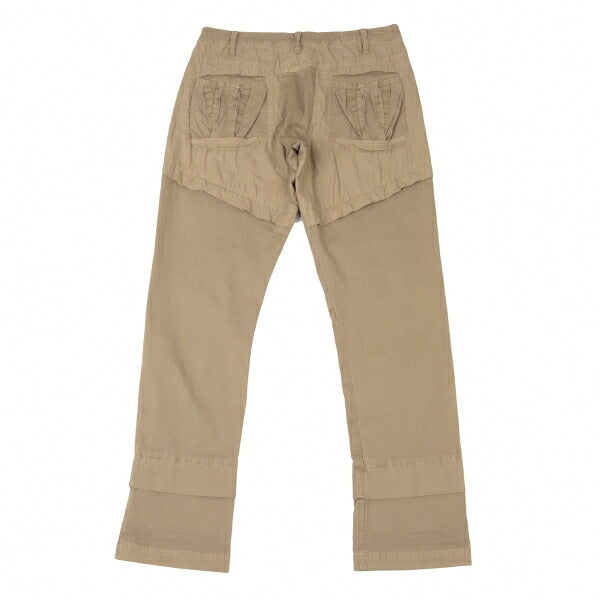 MARITHE + FRANCOIS GIRBAUD Chain Trim Pants Beige Size M