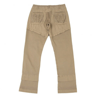 MARITHE + FRANCOIS GIRBAUD Chain Trim Pants Beige Size M