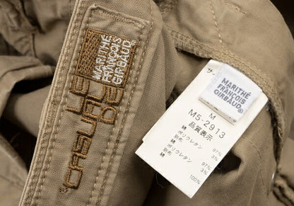 MARITHE + FRANCOIS GIRBAUD Chain Trim Pants Beige Size M