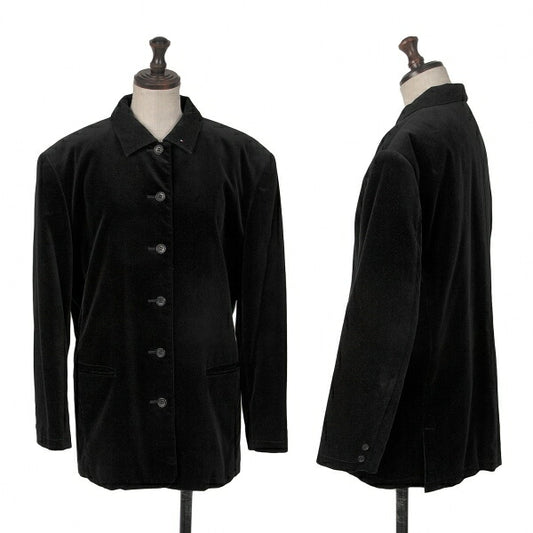 Mademoiselle NON NON Quilted Velour Black Cotton Jacket Size M