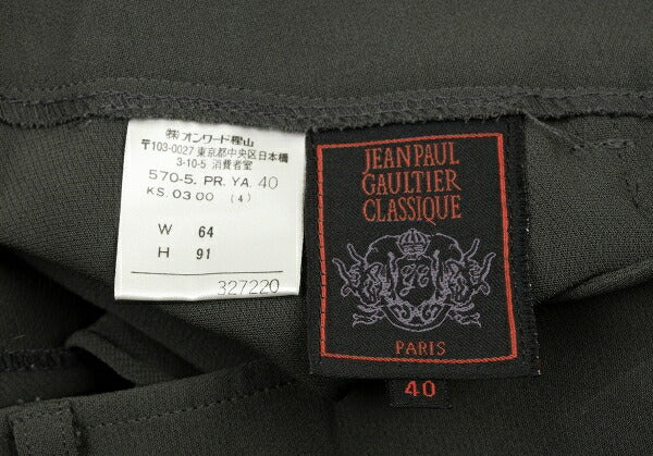Jean Paul GAULTIER CLASSIQUE Triacetate Pants Khaki Size 40