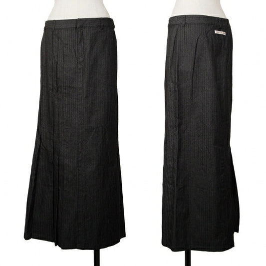 JPG by GAULTIER Pleated Stripe Skirt Black Size 40