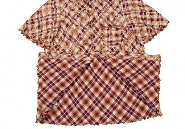 JPG by GAULTIER Botanical Print Short Button-Up Red Size 40