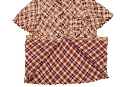 JPG by GAULTIER Botanical Print Short Button-Up Red Size 40