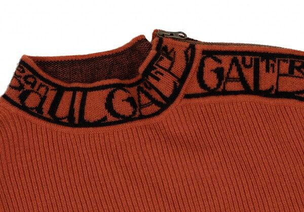 Jean Paul GAULTIER HOMME Logo Rib Sweater Orange Size 48