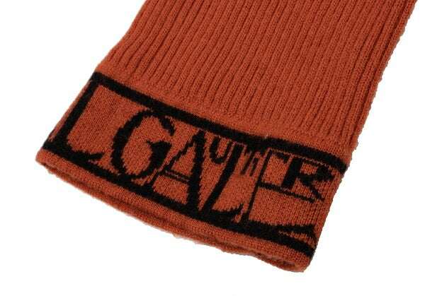 Jean Paul GAULTIER HOMME Logo Rib Sweater Orange Size 48