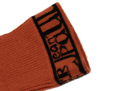 Jean Paul GAULTIER HOMME Logo Rib Sweater Orange Size 48