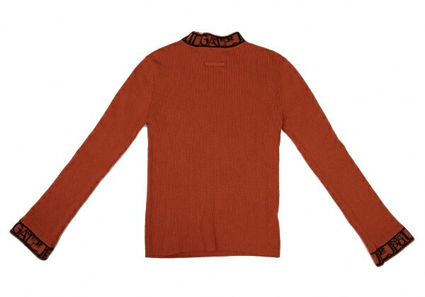 Jean Paul GAULTIER HOMME Logo Rib Sweater Orange Size 48