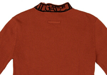Jean Paul GAULTIER HOMME Logo Rib Sweater Orange Size 48